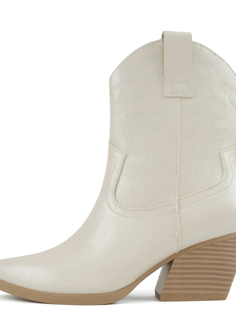 Soda “BLAZING” ~ Western Bootie - Cream | Women’s Size 7